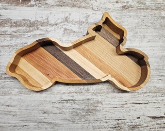 Motorcycle wooden Catchall tray