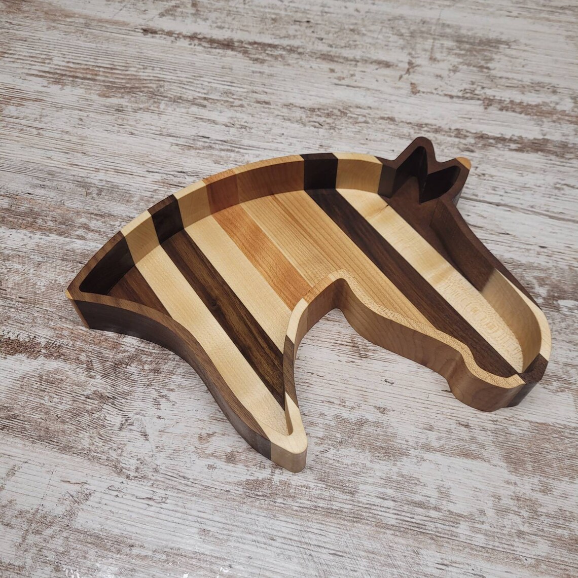 HORSE HEAD WOODEN Tray Food Safe Catch All Valet Tray Etsy