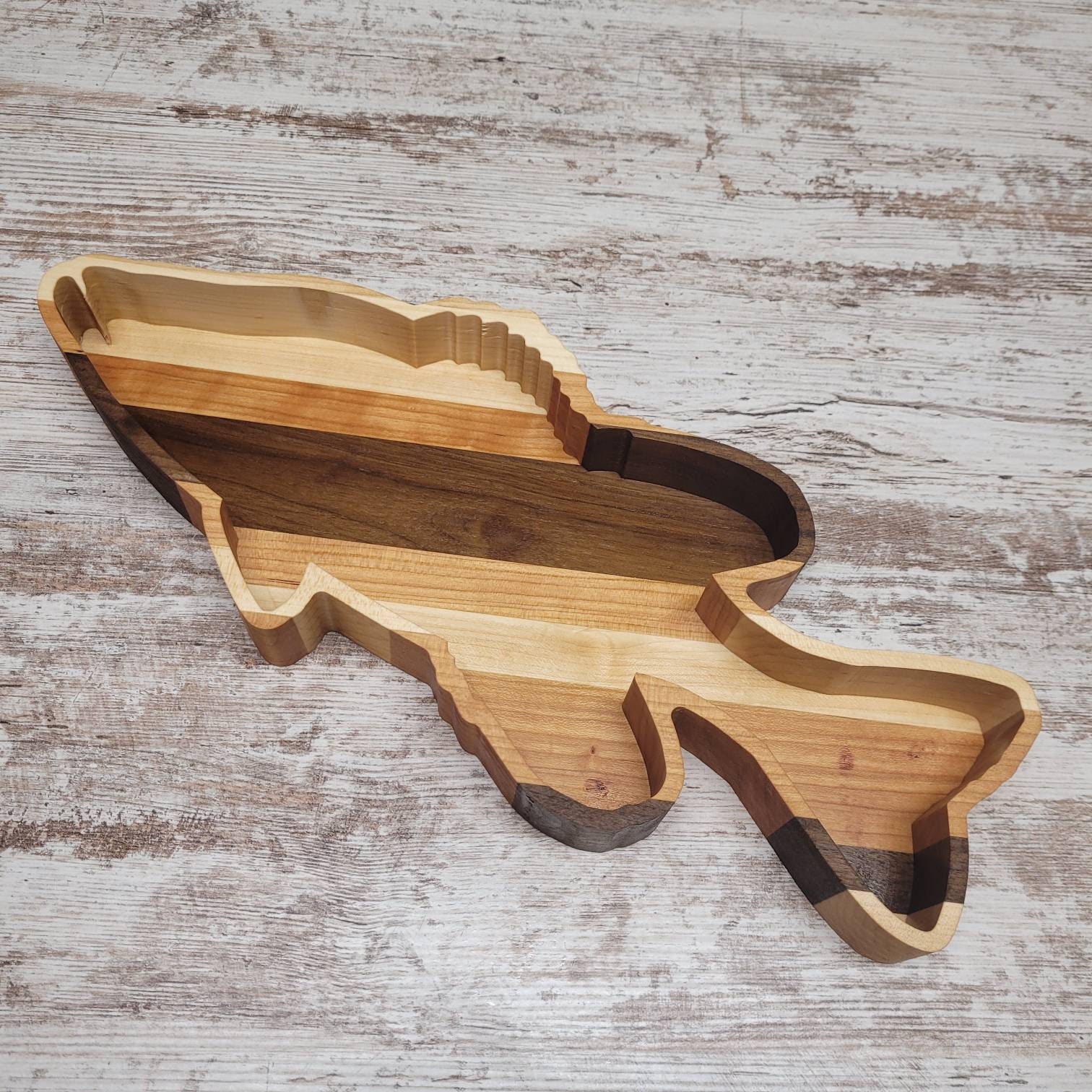 Fish Tray Bass Wooden Food Safe Tray Etsy