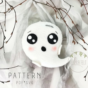 ghost pattern, felt ghost, felt pattern, pdf pattern, svg pattern, sewing pattern, felt ghost pattern, halloween pattern,