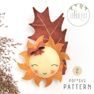 Sun pattern, Felt pattern, PDF pattern, SVG pattern, sewing pattern, diy pattern, felt sun, pdf felt pattern, svg felt pattern