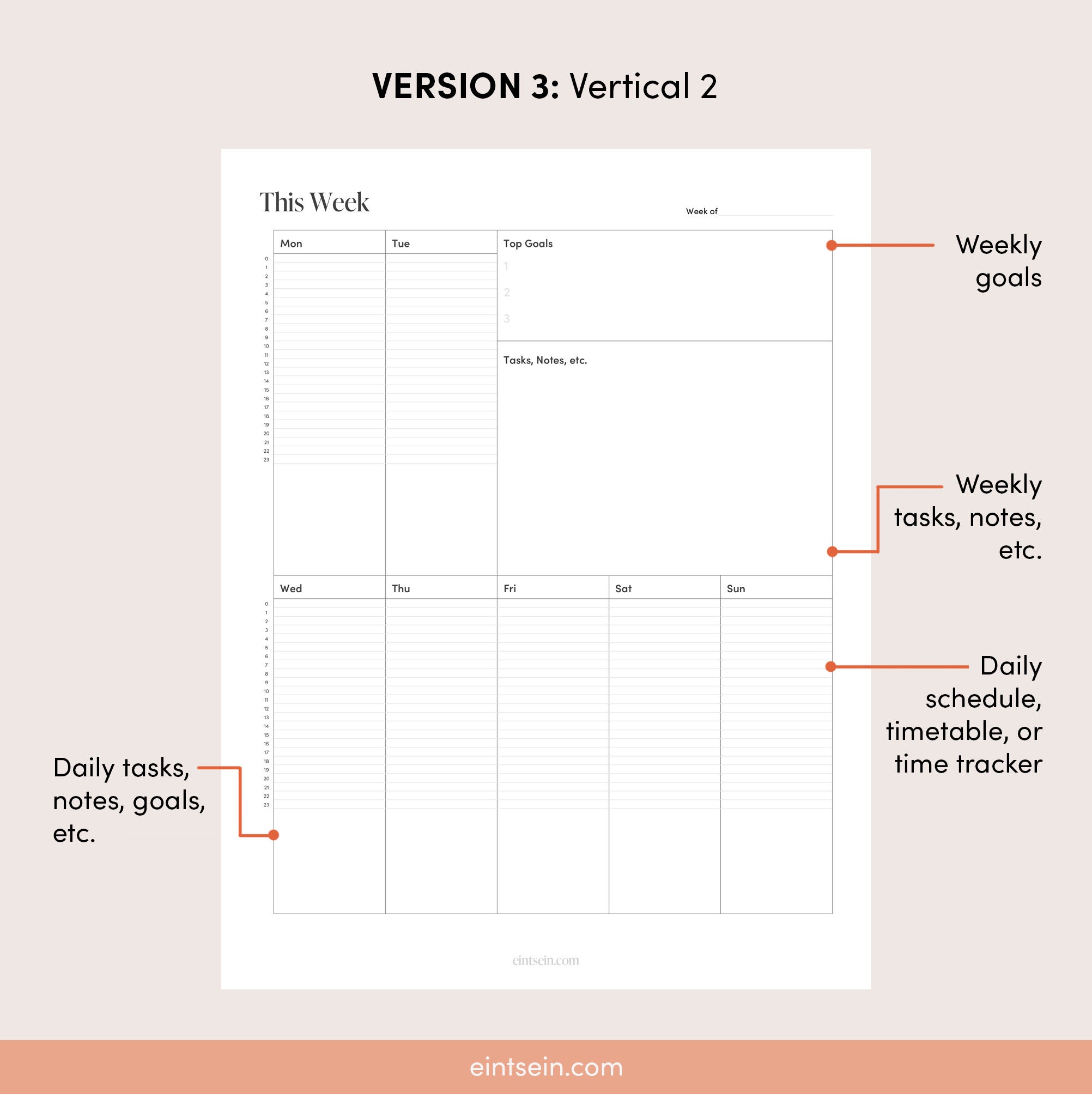 Weekly Planner Scheduler Bullet Journal Organizer Printable - Etsy