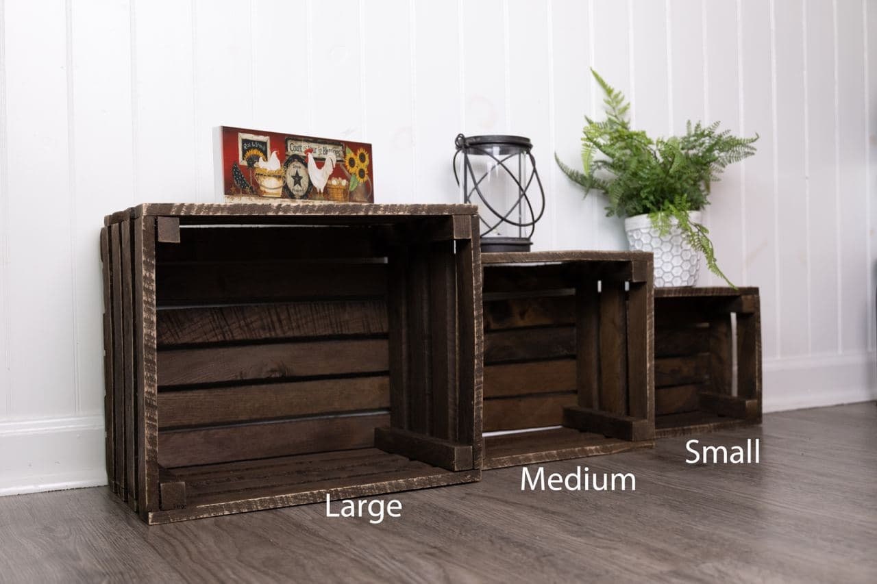 Large Rustic Wooden Crate Reclaimed Barn Wood Storage Box – Modern