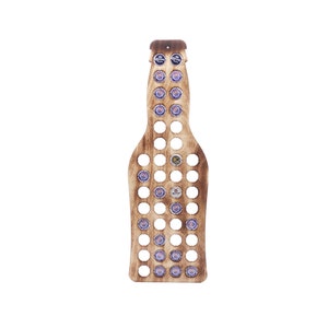 Flasche Bierflasche Kronkorken Bierkarte geflammt Holz Geschenk 59 x 20 cm Pohmer Design
