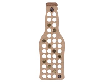 Bottle cap collector beer card bottle | Wood | Gift for men | Oak beer bottle 57 x 19 cm Pohmer Design