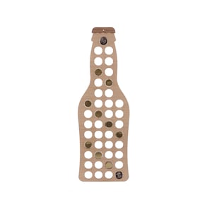 Kronkorkensammler Bierkarte Flasche | Holz | Männergeschenk | Eiche Bierflasche 57x19 cm Pohmer Design