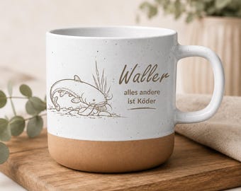 Catfish Mug | Funny Angler Mug with Catfish Motif | Ceramic Mug for Catfish Anglers | Gift for Anglers & Fishermen | Coffee Mug | 360 ml