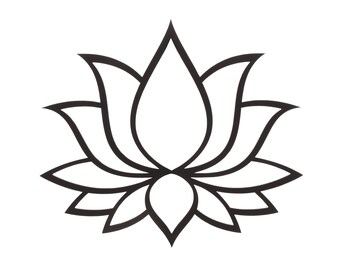 Lotus flower wall decoration 3D acrylic black decorative item 34 x 30 cm Pohmer Design