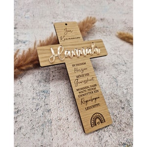 Personalized Communion Cross in various font colors | Gift | Communion gift | 20 x 13 cm Pohmer Design
