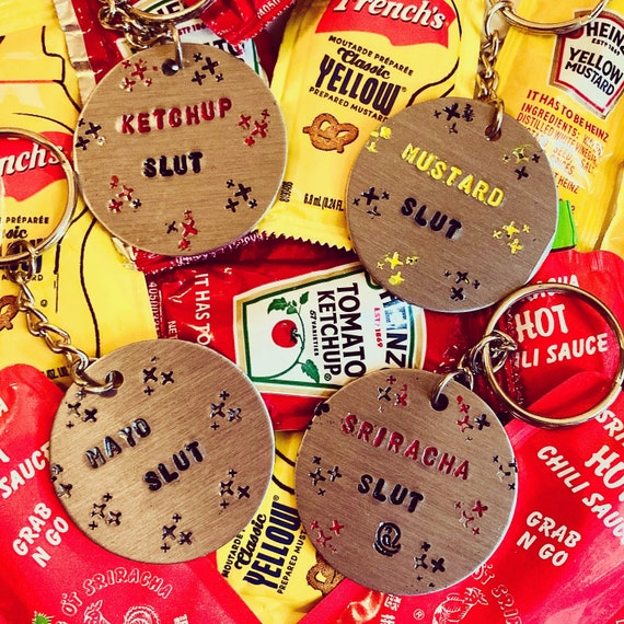 Condiment Keychain Mayonnaise Mustard Ketchup Sriracha Etsy