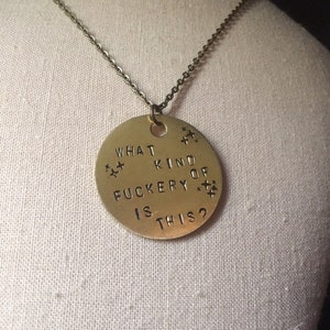 What Kind of F***ery Is This? Necklace - Amy Winehouse Lyric