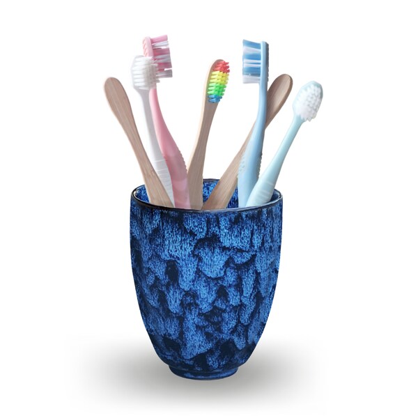 Multi-Purpose Ceramic Storage Solution - Versatile Ceramic Storage for Toothbrushes Stylish and Practical Bathroom Organizer