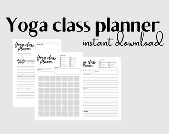 Printable yoga class planner 2024, yoga planner, yoga class plan, printable yoga journal, yoga sequencing, yoga sequencing sheet