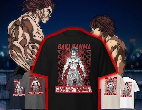 Baki the Grappler T Shirt Baki Hanma Manga Yujiro Hanma Baki Anime Shirt