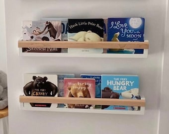 Nursery Bookshelf, Kids Bookshelf, Floating Shelves,  Kids Room Decor, Wooden Shelves, Playroom,  Gift Ideas Kids Bookshelf Wall Storage,