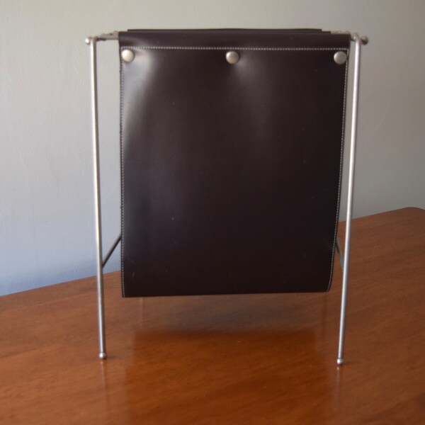 Leather Magazine Rack Etsy