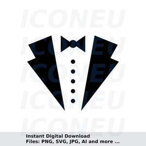 Tuxedo SVG Instant Digital Download, Svg, Ai, Dxf, Eps, Png, Studio3 ...
