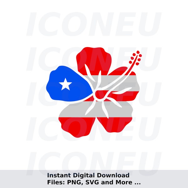 Puerto Rico Flag Svg, Puerto Rico Flower Svg, Yo Soy Boricua Svg - Instant Digital Download, svg, ai, dxf, eps, png, studio3, and jpg!