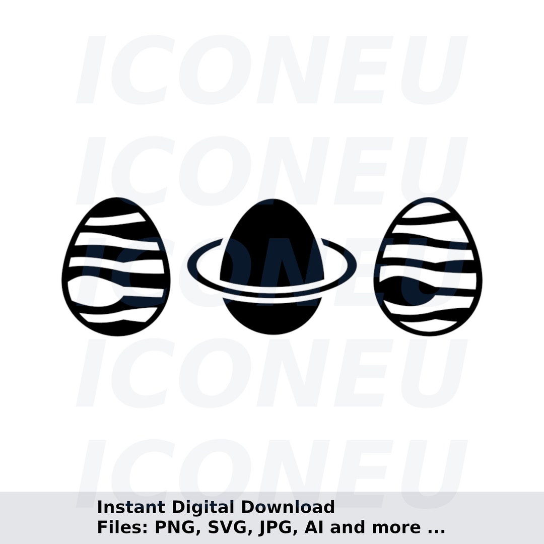 Space Easter Eggs SVG Bundle Digital Download, Svg, Ai, Dxf, Eps, Png ...