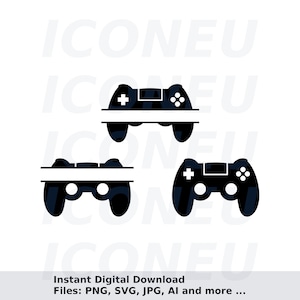 Gamer Controller Name Frame SVG Bundle - Instant Digital Download, svg, ai, dxf, eps, png, studio3, and jpg files included! Gaming