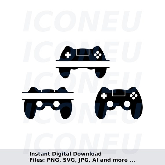 Gamer Controller Name Frame SVG Bundle Instant Digital Etsy