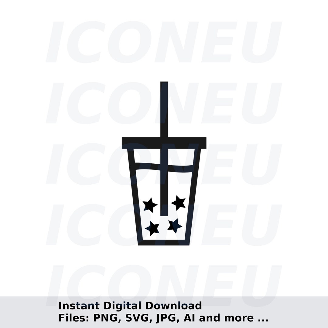 Iced Coffee SVG - Instant Digital Download, Svg, Ai, Dxf, Eps, Png ...