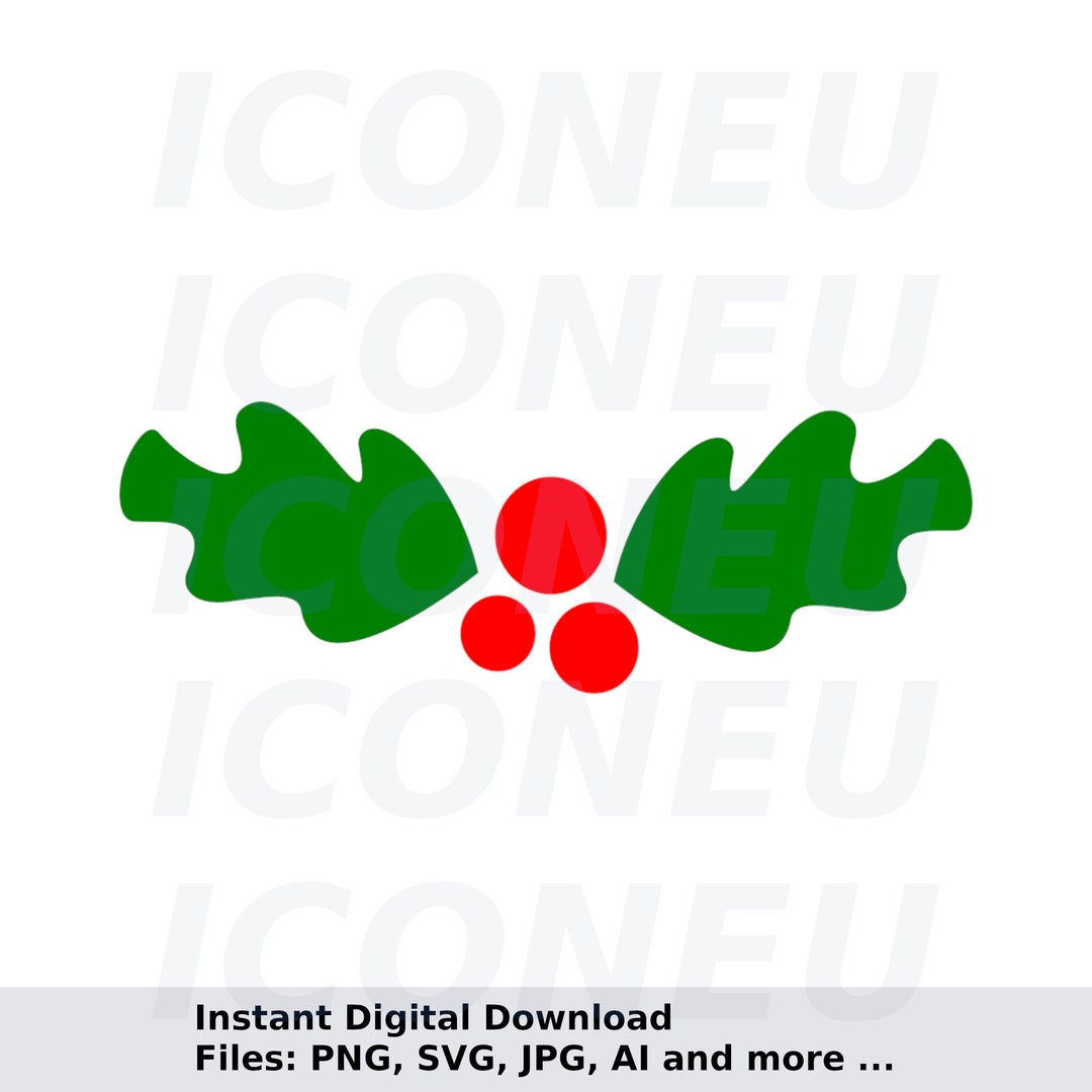 Christmas Holly Leaf SVG Instant Digital Download, Svg, Ai, Dxf, Eps