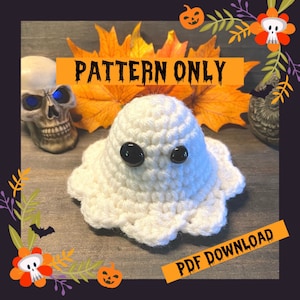 Halloween Crochet Ghost Amigurumi PATTERN (PDF Download)