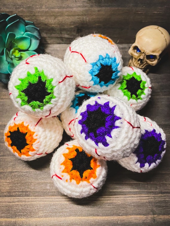 Crochet Eyeball Plush Halloween Home Decor Goth Party Favors Eye Doctor Gifts Spooky Home Decor for Shelf Etsy Canada