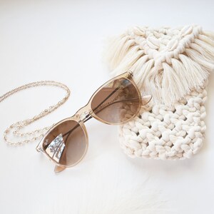 Sunglasses or eyeglass case | Handmade macrame sunglasses case | Boho sunglasses case | Sunglasses case women | Sunglasses pouch