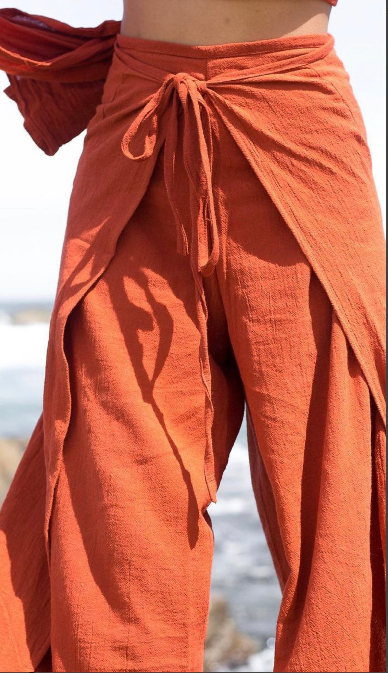 Beach Boho Pants Wrap Around Pants Thai Fisher Pants Self Etsy