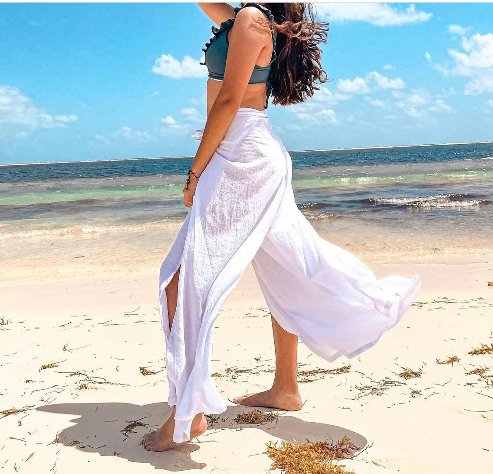 Beach Boho Pants Wrap Around Pants Thai Fisher Pants Self Etsy