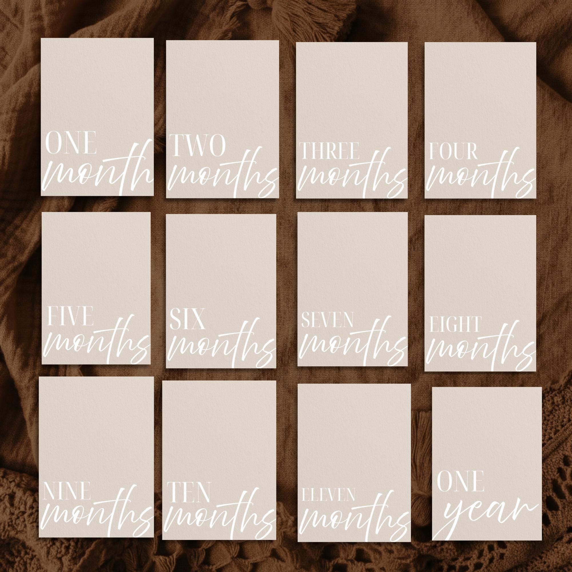 Neutral Baby Milestone Cards Set of 25 | Baby Month Cards | Printable ...