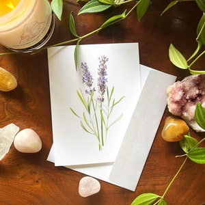 de voeux fleurs de lavande | Carte de voeux d'apothicaire | d'anniversaire de jardinier | Cartes de printemps | Art mural | Cadeau pour elle