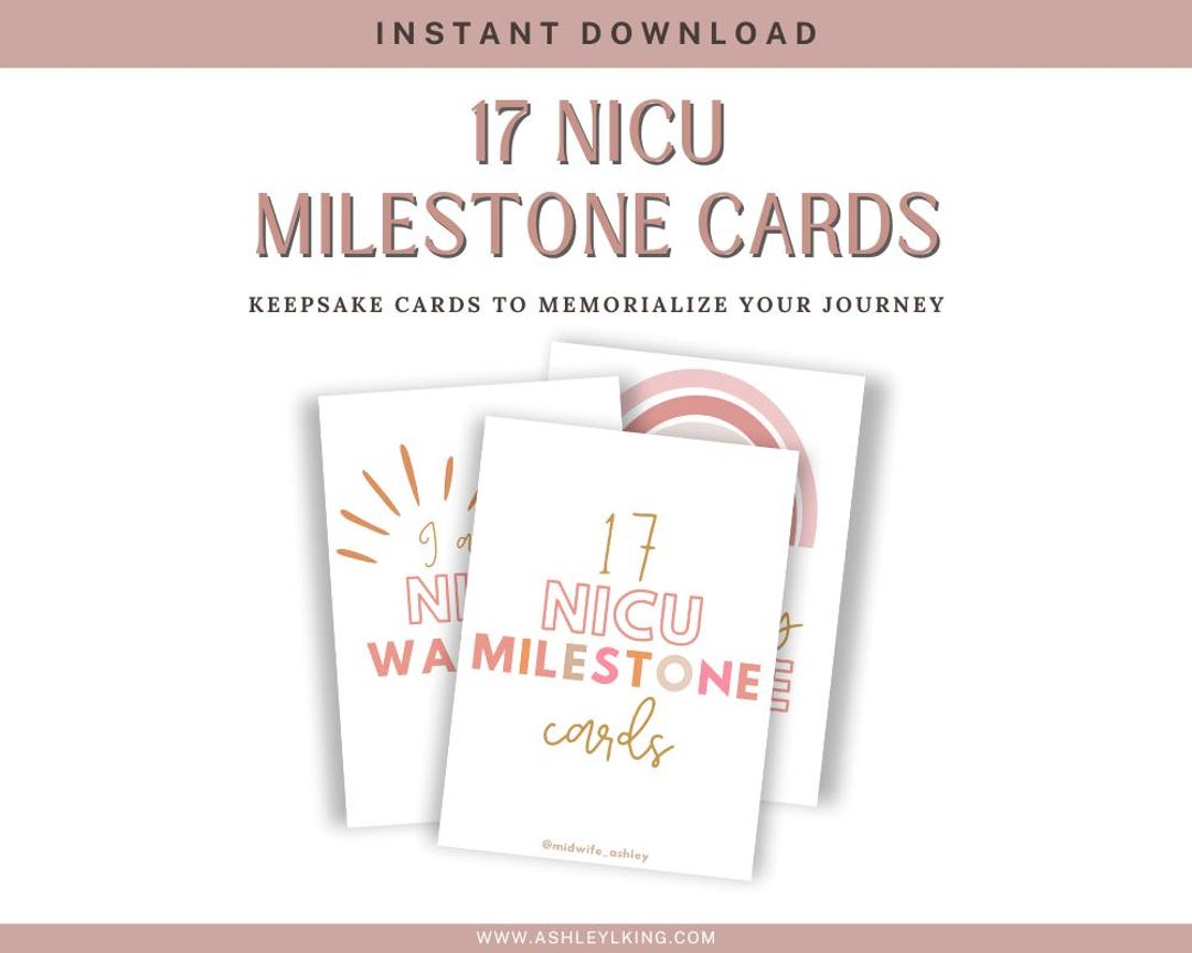 nicu-stores-milestone-cards-printable-photo-op for Free Printable Nicu Milestone Cards NICU stores Milestone Cards PRINTABLE Photo Op for Free Printable Nicu Milestone Cards