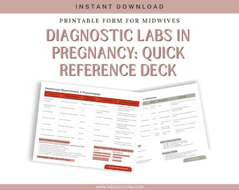 Prenatal Lab Reference Guide | Printable PDF | Midwife Clinical Reference | Diagnostic Labs | Student Midwife | Birth Worker