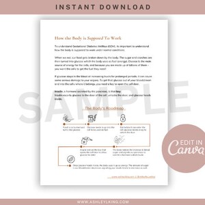 May include: A printable infographic explaining how glucose enters cells in the body. The infographic uses a key and lock analogy to illustrate the role of insulin in helping glucose enter cells. The infographic includes the text "How the Body is Supposed to Work" and "The Body's Roadmap".
