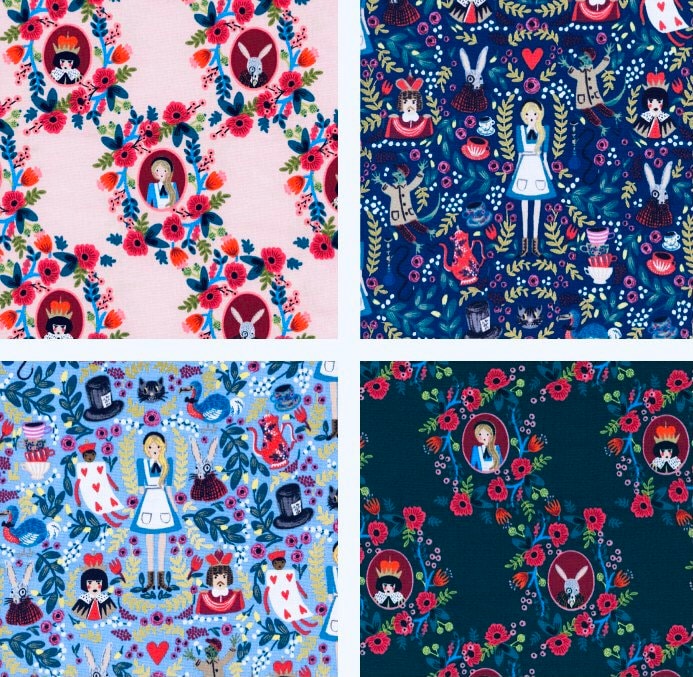 Fabric Scraps Bundle // Rifle Paper Co Cotton // Quilting Fabric