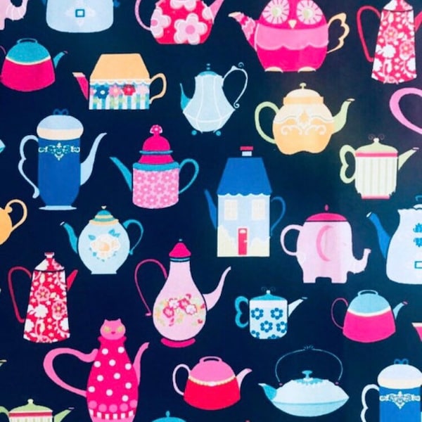 Tea Party Teapot Fabric