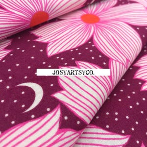 Last in Stock! HTF Ruby Star Crescent Bloom Fabric
