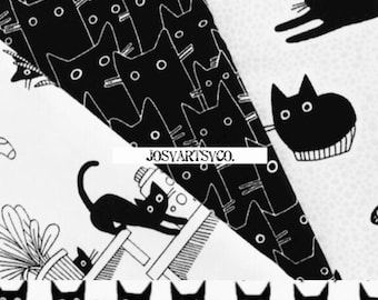 Last in Stock! RARE HTF Dear Stella Les Chats Noir Fabric Bundle