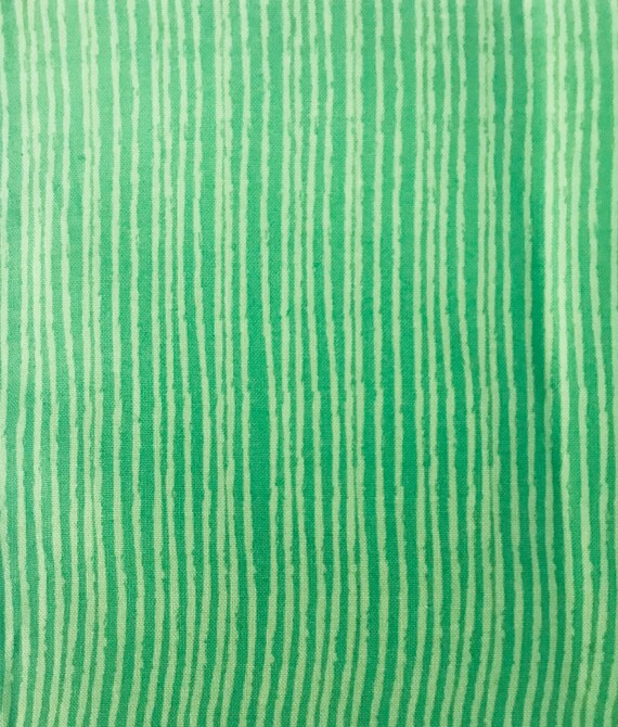 Lime Green Fabric With Wavy Vertical Stripes 100 Cotton Quilt Etsy