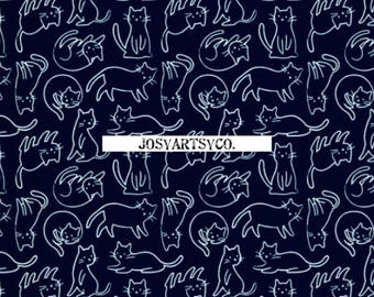 Black Cat Fabric by the Quarter/Half/Yard