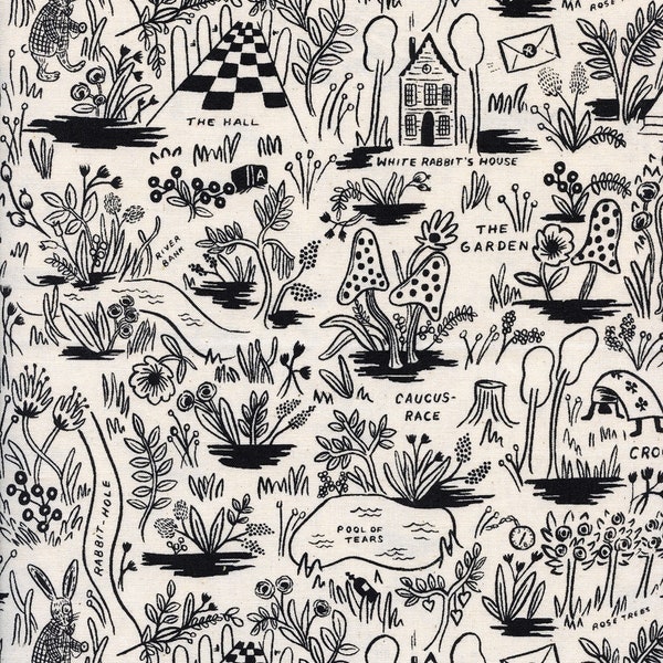 SUPER RARE Rifle Paper Co. Wonderland Magic Forest Cotton Fabric