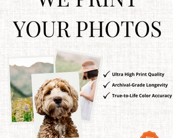 Printed Photos from Your Pictures, Custom Gift, Photo Printing Service, Family Photography, Prints for Scrapbooking, Home Decor