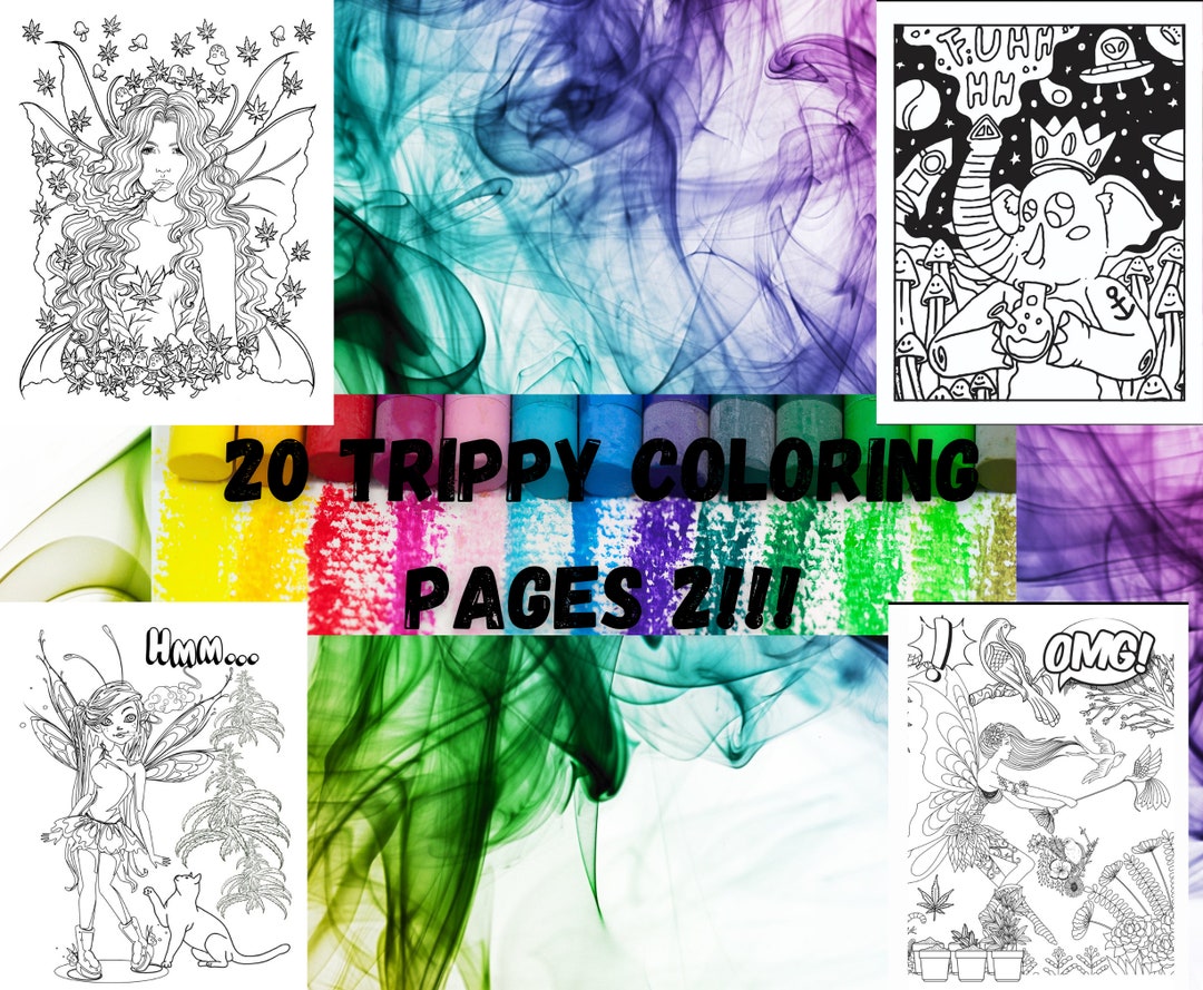 Trippy Adult Coloring Pages Custom Coloring Book Digital Printing