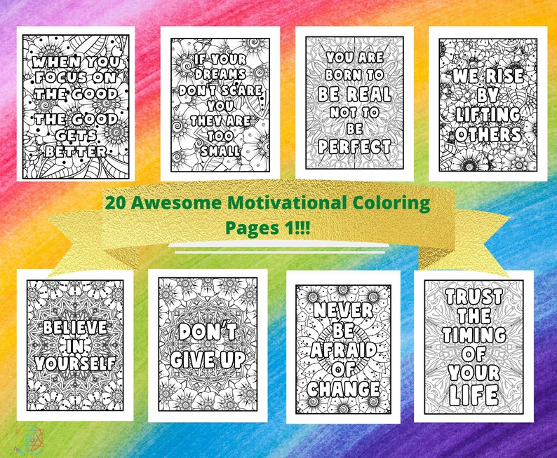 Funny and Motivational Coloring Pages Custom Coloring Book - Etsy