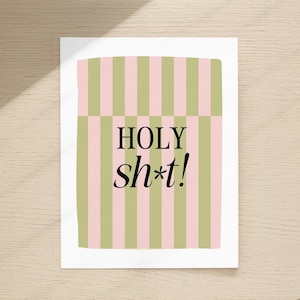 Playful Congratulations Card - Holy Sh*t!