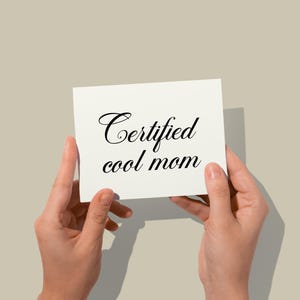 Maman cool certifiée - Carte ludique pour la fête des Mères
