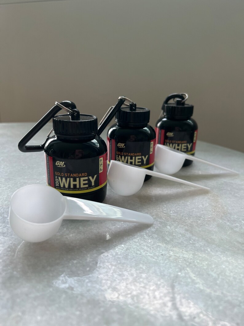 Mini Whey Protein Holder Portable Keychain Without Scoop Etsy